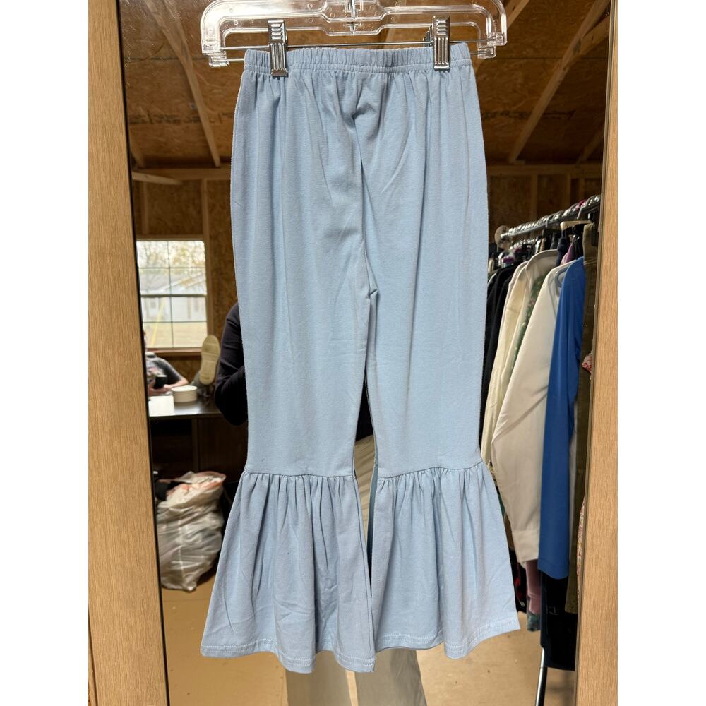 Boutique Light Blue Ruffle Leg Pants- Size 6